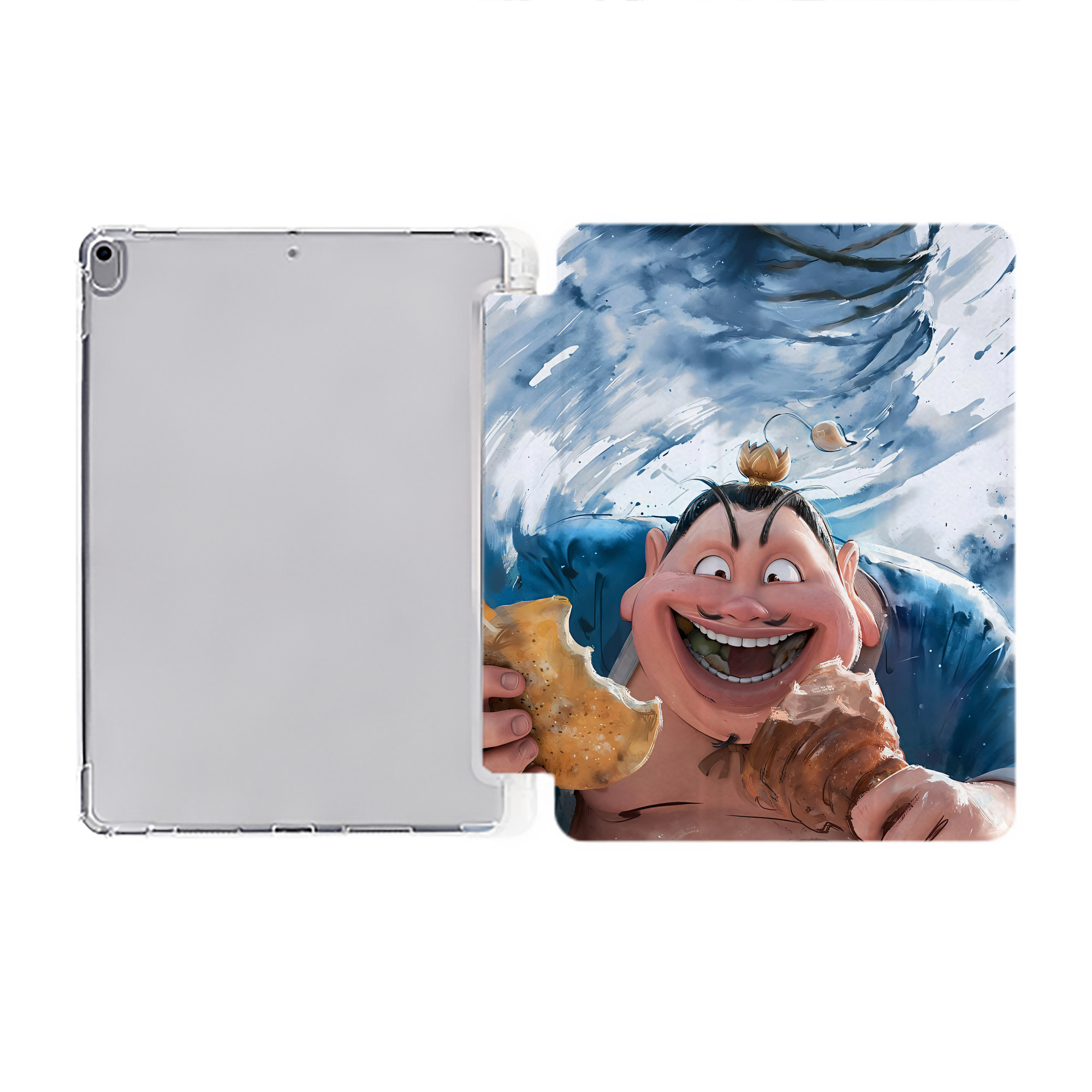 （画像用） Ne Zha 2 ナタ 魔童の大暴れ IPad ケース ペン収納付き 三つ折りスタンド PUレザー×シリコン 対応機種9.5/10.5/10.9インチ